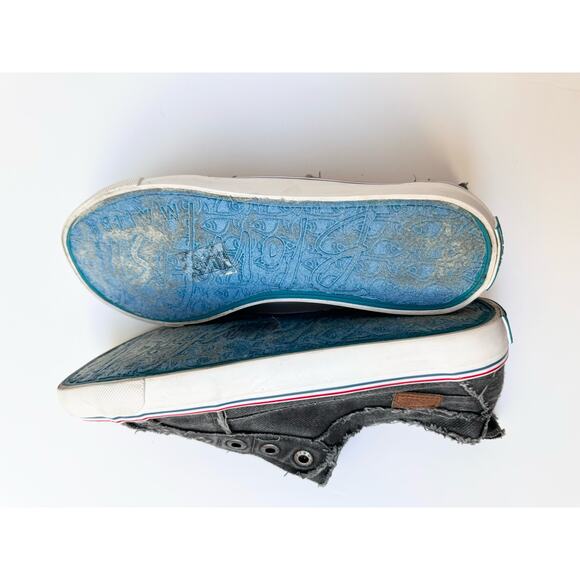 Blowfish Malibu Gray Slip On Distressed Shoes Women's 9 - Picture 9 of 11